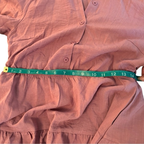 Fashion Elegant Mauve Tiered Ruffle  Maxi Dress size Small - Picture 11 of 15